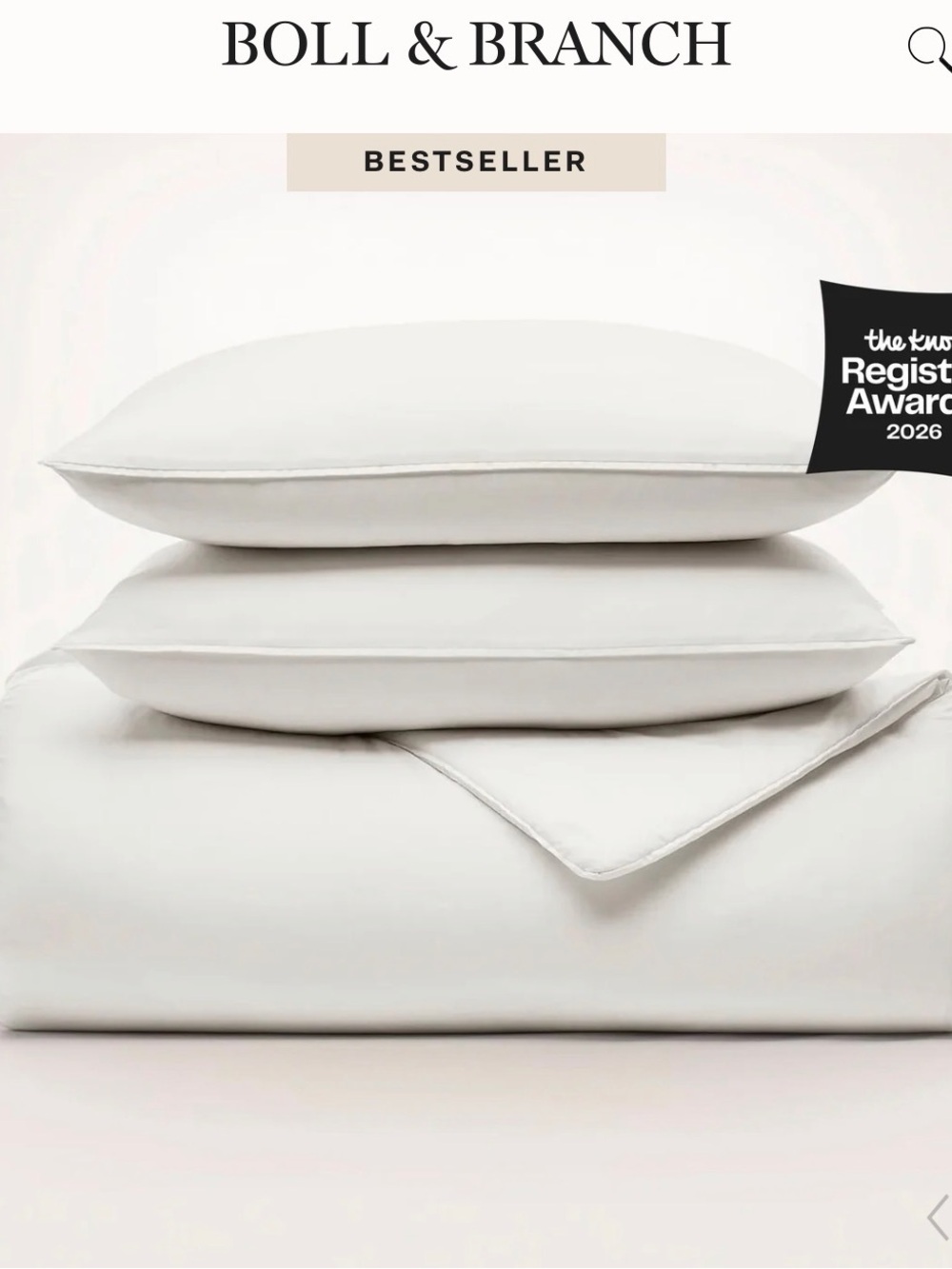 Boll & Branch Organic Cotton Signature Comforter and Shams! New in package!